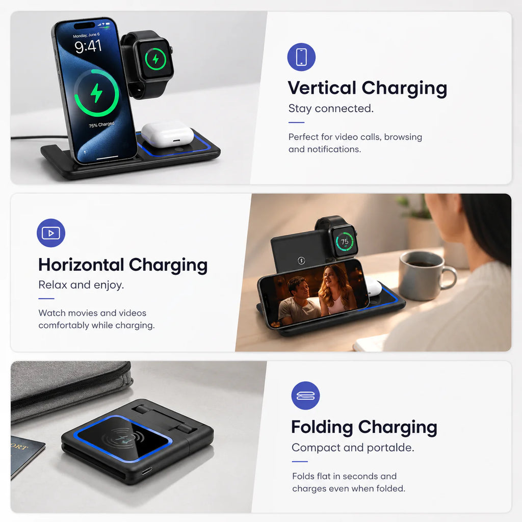 PowerNest™ 3-in-1 Wireless Charger