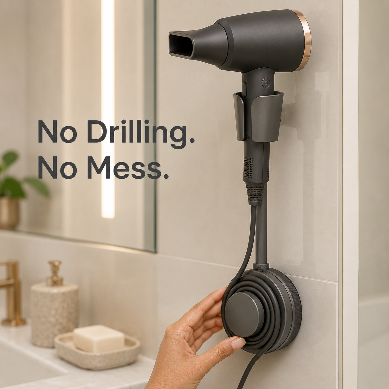 Glam Stand™ Hair Dryer Holder